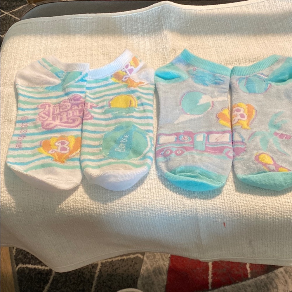 2 Pair Barbie Socks